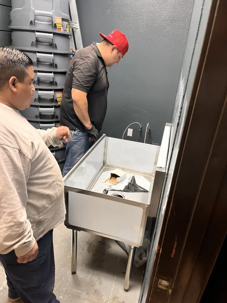 Commercial plumbing and sink installation in Gallaway